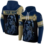 customized akron zips grim reaper blue black hoodie best selling