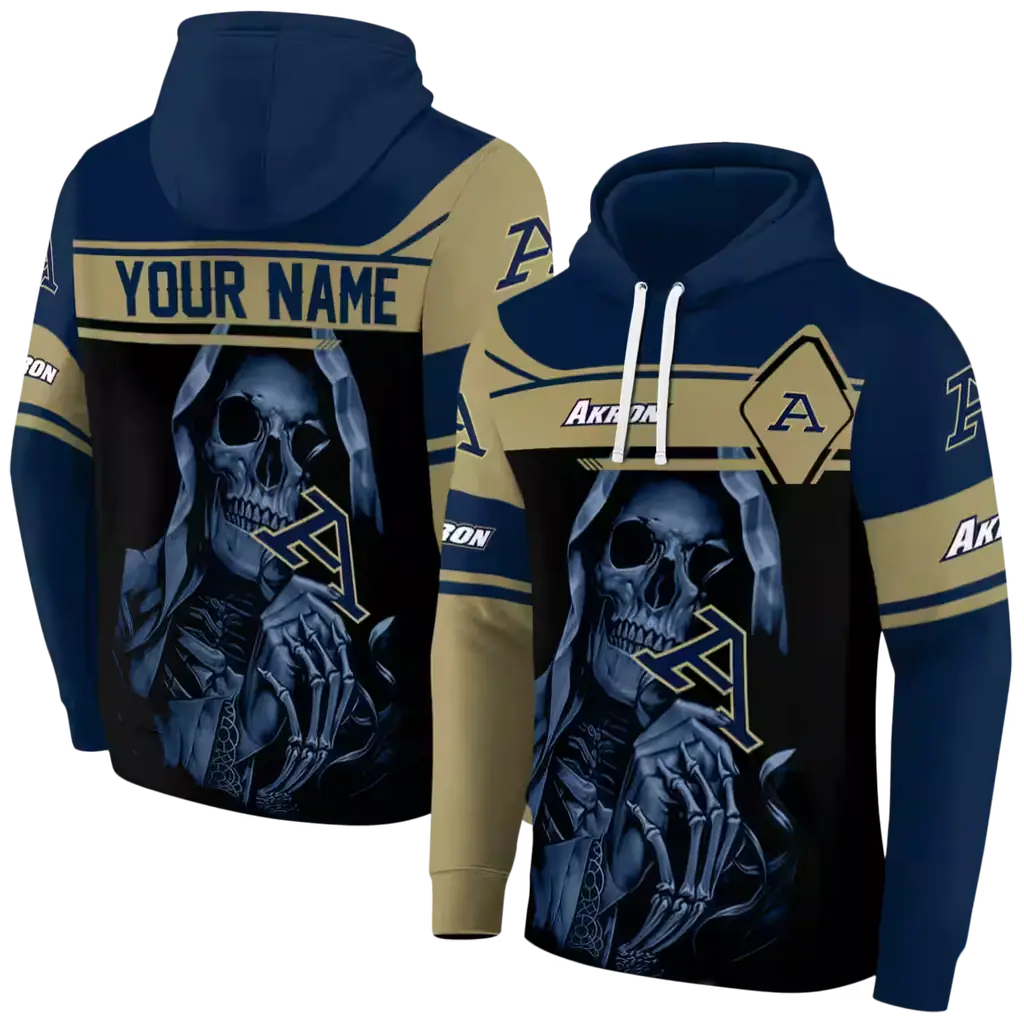 customized akron zips grim reaper blue black hoodie fashion forward customized akron zips grim reaper blue black hoodie fashion forward