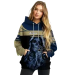 customized akron zips grim reaper blue black hoodie best selling