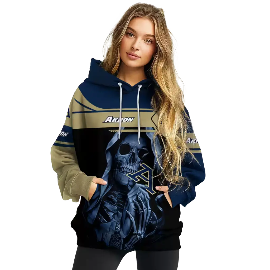 customized akron zips grim reaper blue black hoodie high quality customized akron zips grim reaper blue black hoodie high quality