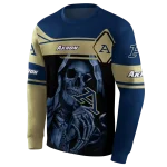 customized akron zips grim reaper blue black hoodie best selling
