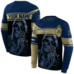 customized akron zips grim reaper blue black hoodie best selling