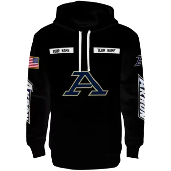 customized akron zips punisher skull black hoodie best selling