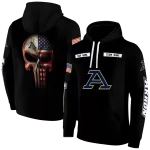 customized akron zips punisher skull black hoodie best selling