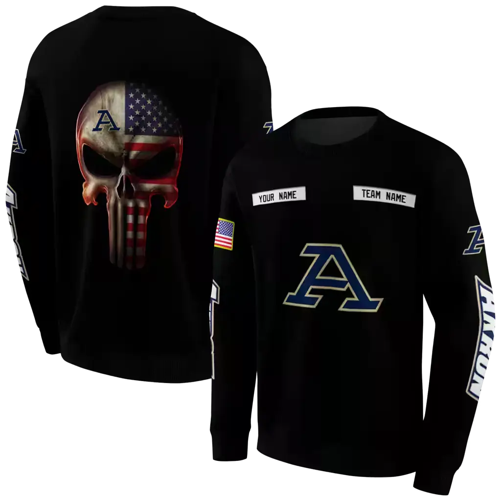 customized akron zips punisher skull black hoodie premium grade customized akron zips punisher skull black hoodie premium grade