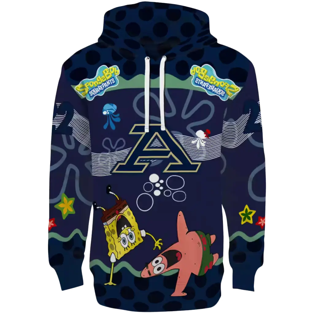 customized akron zips spongebob patrick star blue navy hoodie best selling customized akron zips spongebob patrick star blue navy hoodie best selling