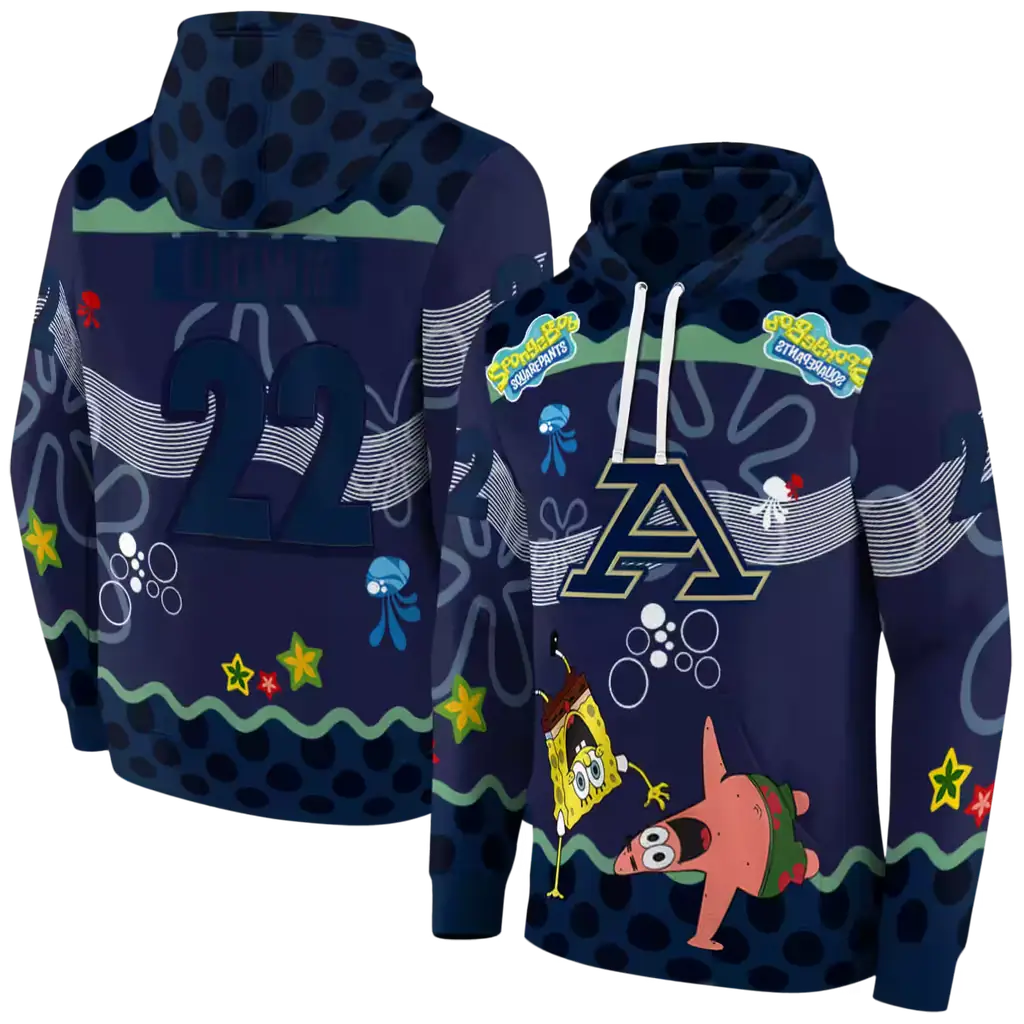 customized akron zips spongebob patrick star blue navy hoodie fashion forward customized akron zips spongebob patrick star blue navy hoodie fashion forward