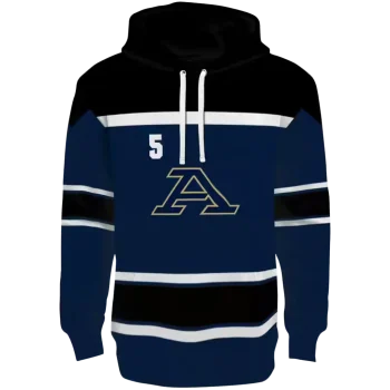 customized akron zips striped pattern blue hoodie best selling