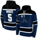 customized akron zips striped pattern blue hoodie best selling