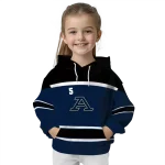 customized akron zips striped pattern blue hoodie best selling
