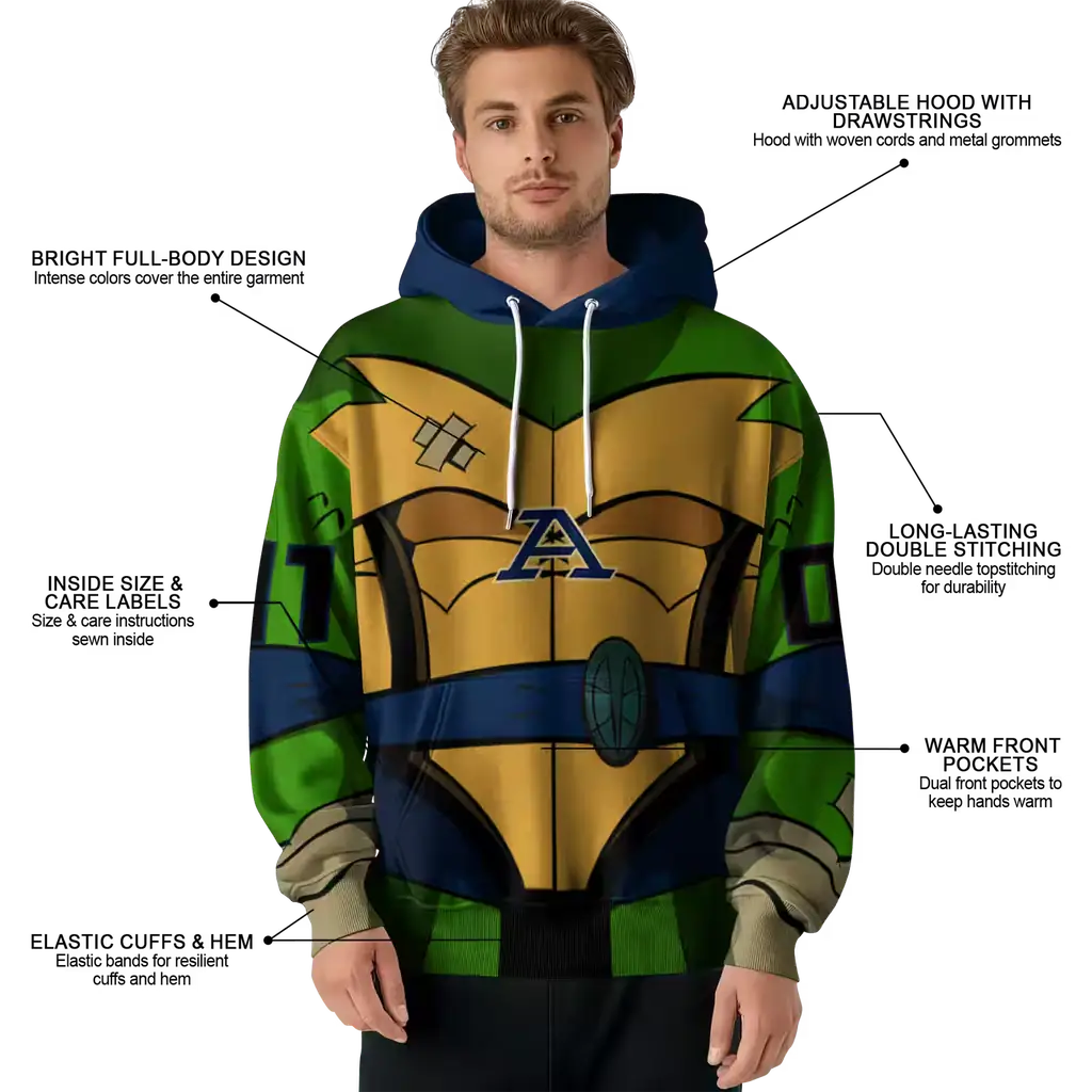 customized akron zips superhero armor blue green hoodie latest model customized akron zips superhero armor blue green hoodie latest model