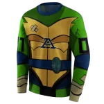 customized akron zips superhero armor blue green hoodie best selling