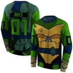 customized akron zips superhero armor blue green hoodie best selling