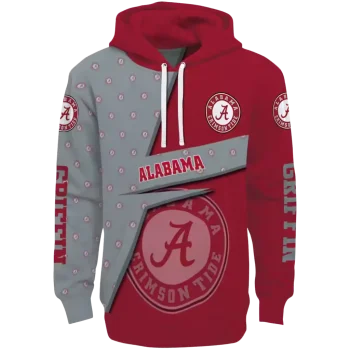 customized alabama crimson tide abstract shape crimson hoodie best selling