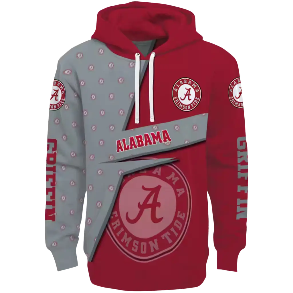 customized alabama crimson tide abstract shape crimson hoodie best selling customized alabama crimson tide abstract shape crimson hoodie best selling