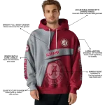 customized alabama crimson tide abstract shape crimson hoodie best selling