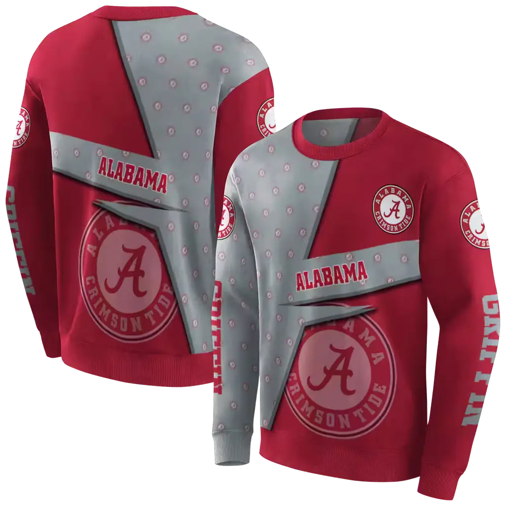 customized alabama crimson tide abstract shape crimson hoodie premium grade customized alabama crimson tide abstract shape crimson hoodie premium grade