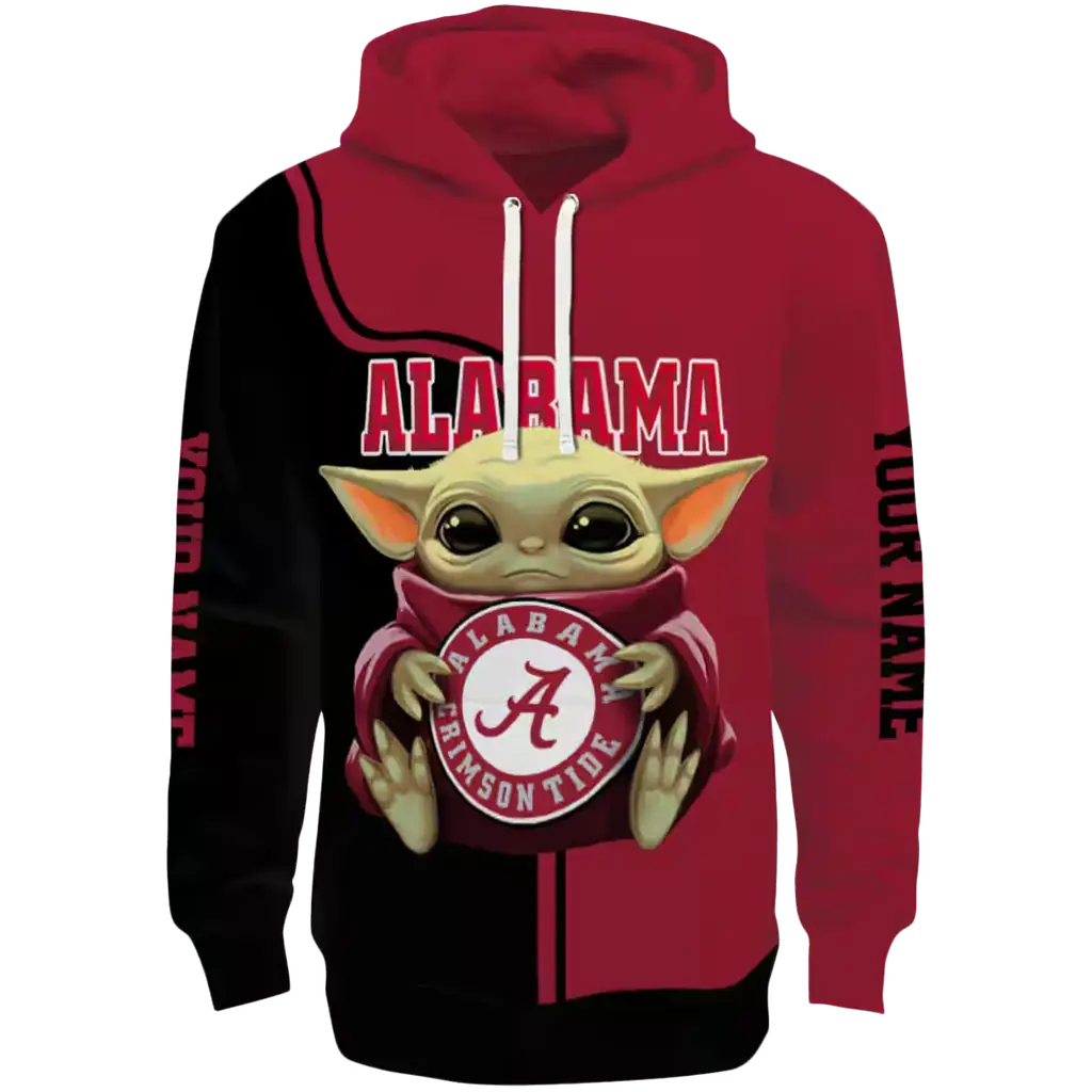 customized alabama crimson tide baby yoda crimson black hoodie best selling customized alabama crimson tide baby yoda crimson black hoodie best selling