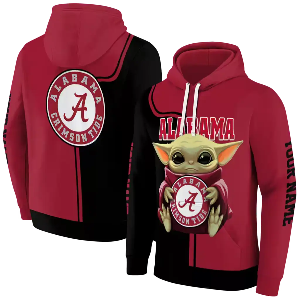 customized alabama crimson tide baby yoda crimson black hoodie fashion forward customized alabama crimson tide baby yoda crimson black hoodie fashion forward