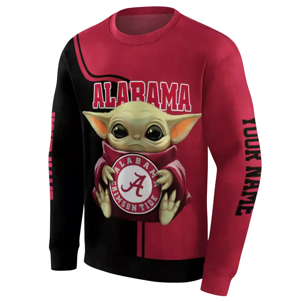 customized alabama crimson tide baby yoda crimson black hoodie new arrival customized alabama crimson tide baby yoda crimson black hoodie new arrival