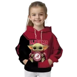 customized alabama crimson tide baby yoda crimson black hoodie best selling