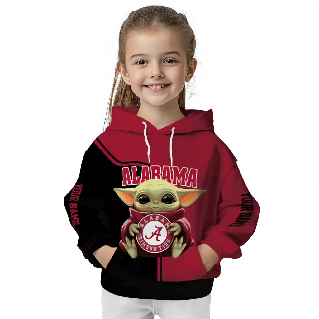 customized alabama crimson tide baby yoda crimson black hoodie top rated customized alabama crimson tide baby yoda crimson black hoodie top rated