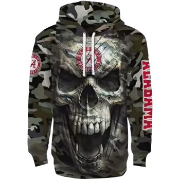 customized alabama crimson tide camo skull hoodie best selling