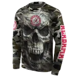 customized alabama crimson tide camo skull hoodie best selling