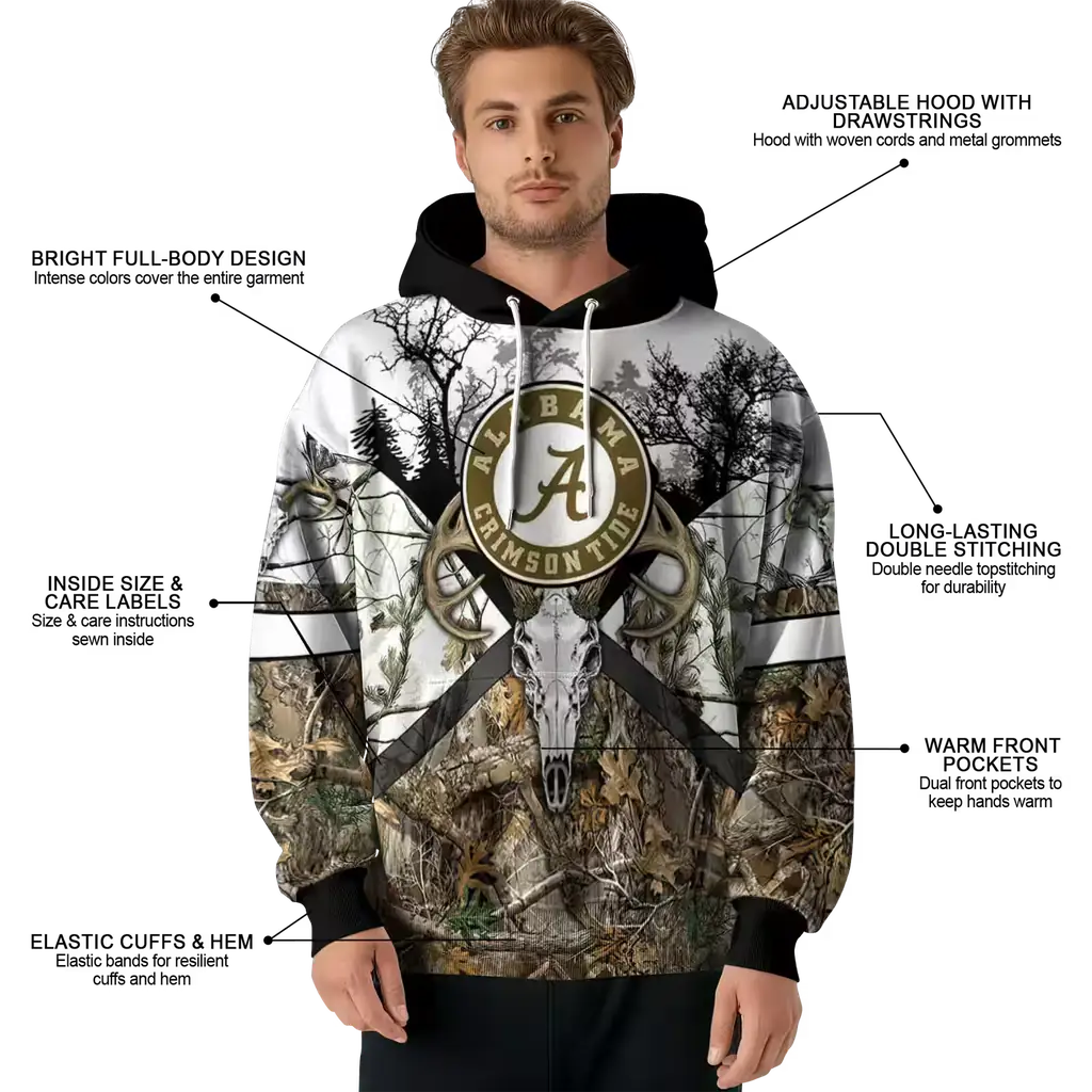 customized alabama crimson tide forest silhouette hoodie latest model customized alabama crimson tide forest silhouette hoodie latest model