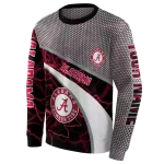 customized alabama crimson tide hexagonal mesh crimson black gray hoodie best selling