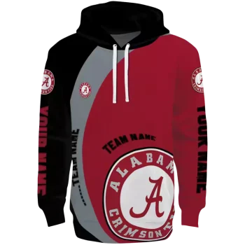 customized alabama crimson tide minimalist design crimson black hoodie best selling