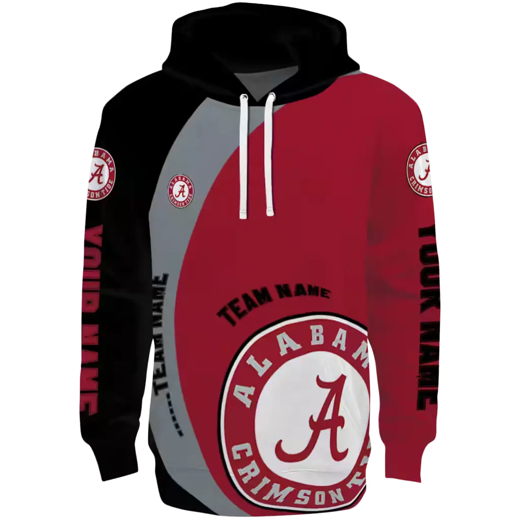 customized alabama crimson tide minimalist design crimson black hoodie best selling customized alabama crimson tide minimalist design crimson black hoodie best selling