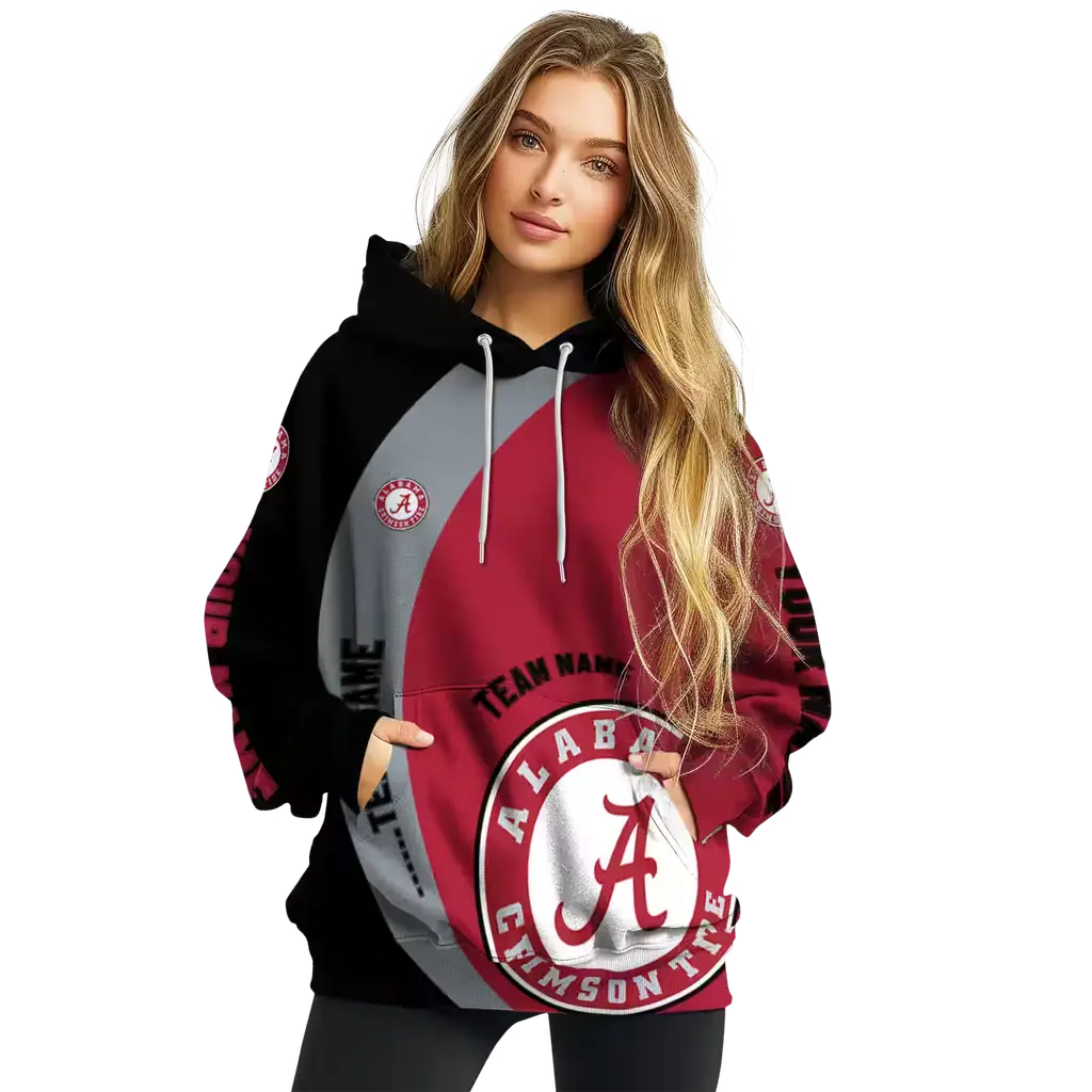 customized alabama crimson tide minimalist design crimson black hoodie high quality customized alabama crimson tide minimalist design crimson black hoodie high quality