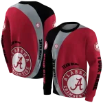 customized alabama crimson tide minimalist design crimson black hoodie best selling