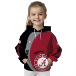 customized alabama crimson tide minimalist design crimson black hoodie best selling