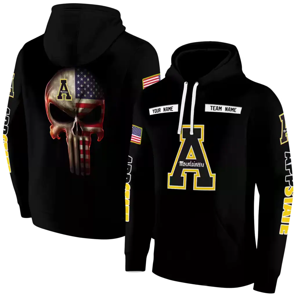 customized appalachian state mountaineers punisher skull black hoodie fashion forward customized appalachian state mountaineers punisher skull black hoodie fashion forward