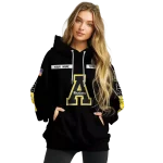 customized appalachian state mountaineers punisher skull black hoodie best selling
