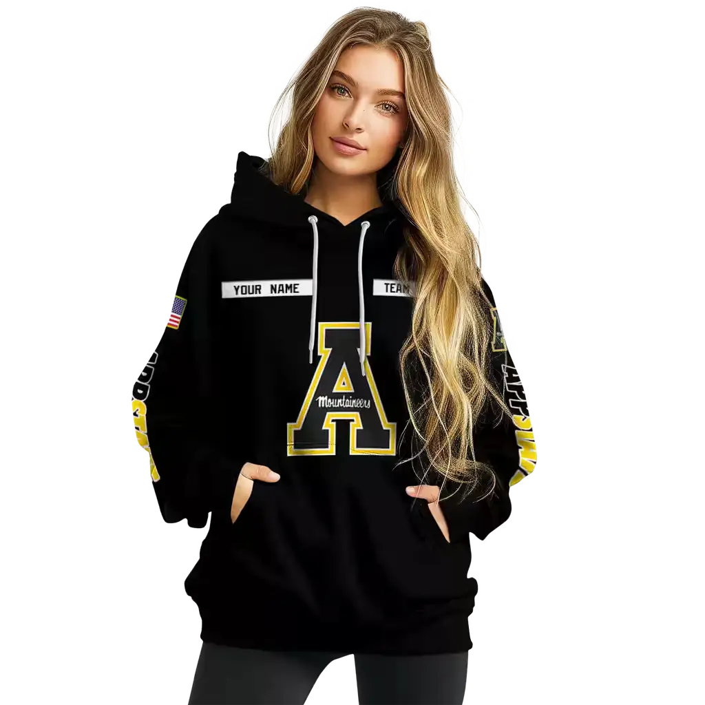 customized appalachian state mountaineers punisher skull black hoodie high quality customized appalachian state mountaineers punisher skull black hoodie high quality