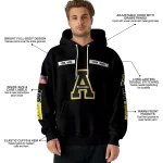 customized appalachian state mountaineers punisher skull black hoodie best selling