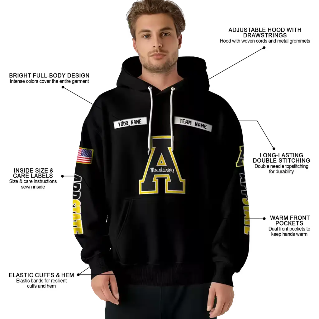 customized appalachian state mountaineers punisher skull black hoodie latest model customized appalachian state mountaineers punisher skull black hoodie latest model