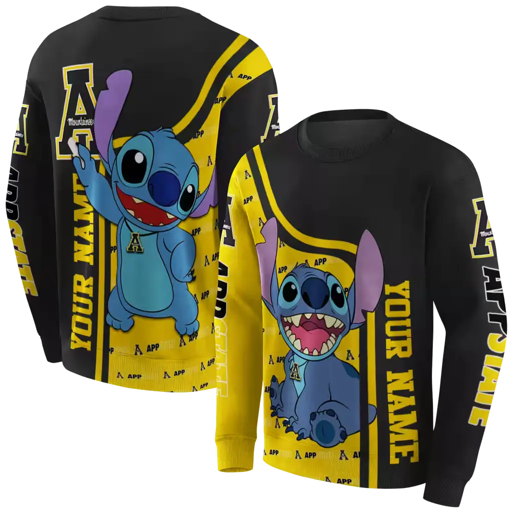 customized appalachian state mountaineers stitch black hoodie premium grade customized appalachian state mountaineers stitch black hoodie premium grade