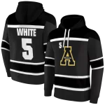 customized appalachian state mountaineers striped pattern black hoodie best selling