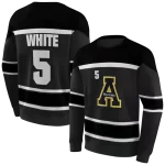 customized appalachian state mountaineers striped pattern black hoodie best selling