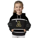 customized appalachian state mountaineers striped pattern black hoodie best selling