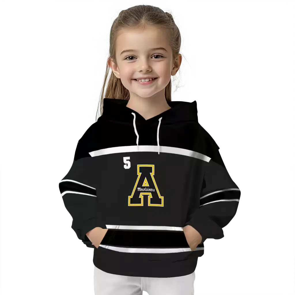 customized appalachian state mountaineers striped pattern black hoodie top rated customized appalachian state mountaineers striped pattern black hoodie top rated