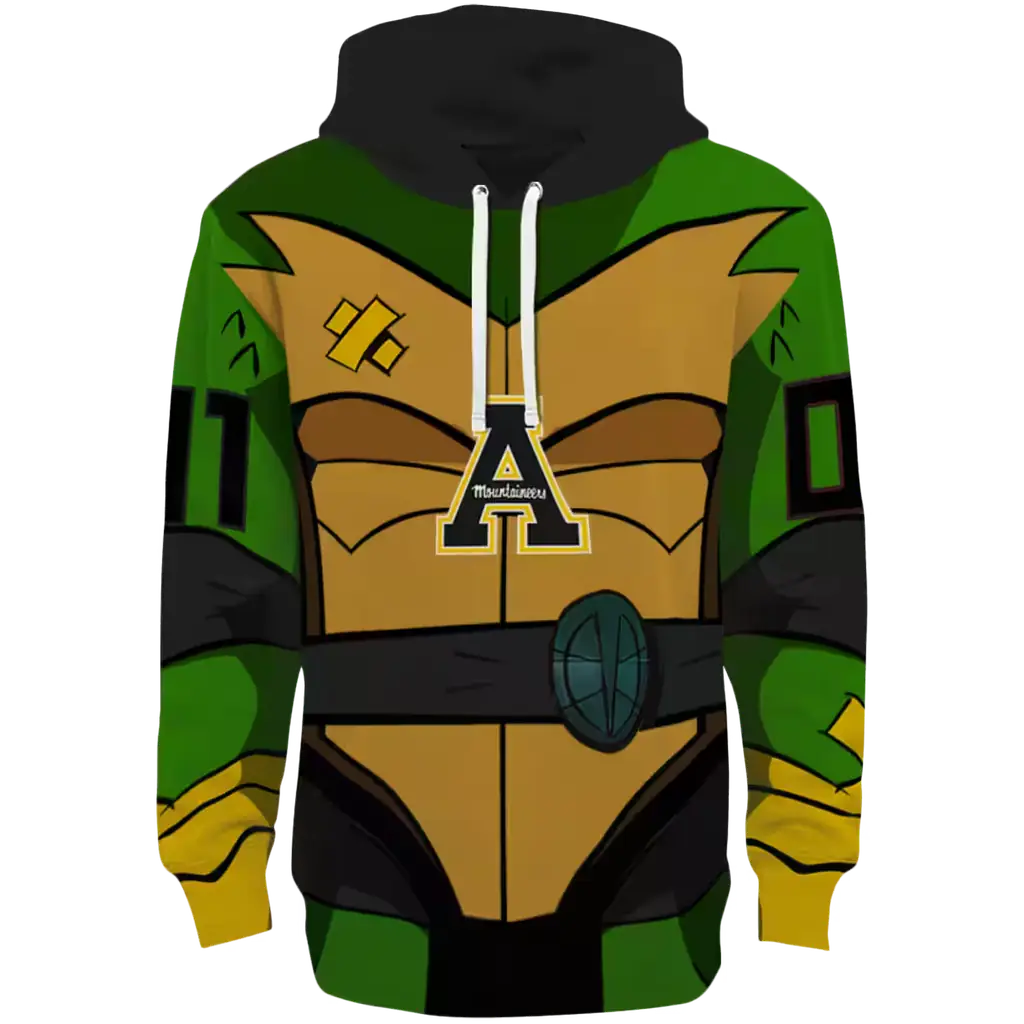 customized appalachian state mountaineers superhero armor black green hoodie best selling customized appalachian state mountaineers superhero armor black green hoodie best selling