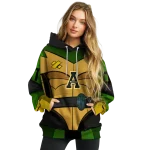 customized appalachian state mountaineers superhero armor black green hoodie best selling
