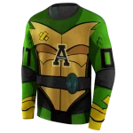 customized appalachian state mountaineers superhero armor black green hoodie best selling