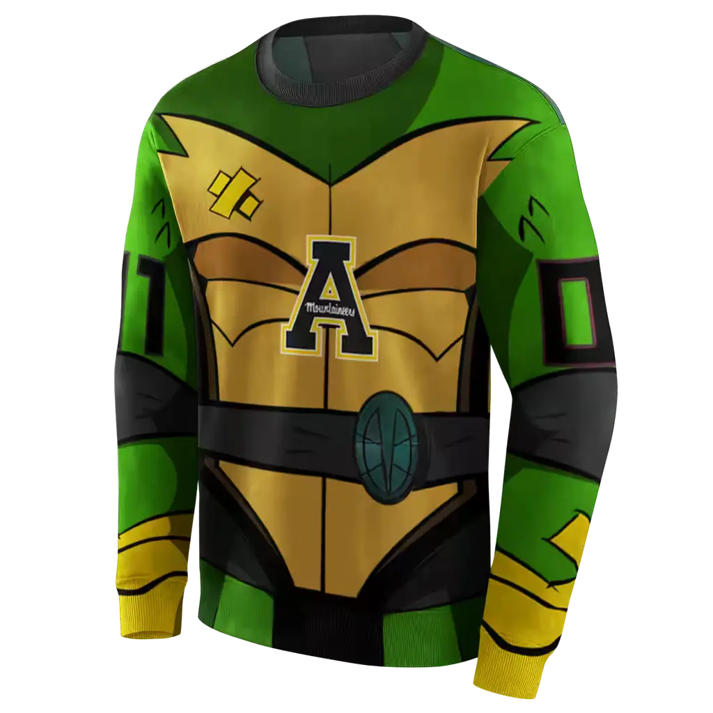customized appalachian state mountaineers superhero armor black green hoodie new arrival customized appalachian state mountaineers superhero armor black green hoodie new arrival