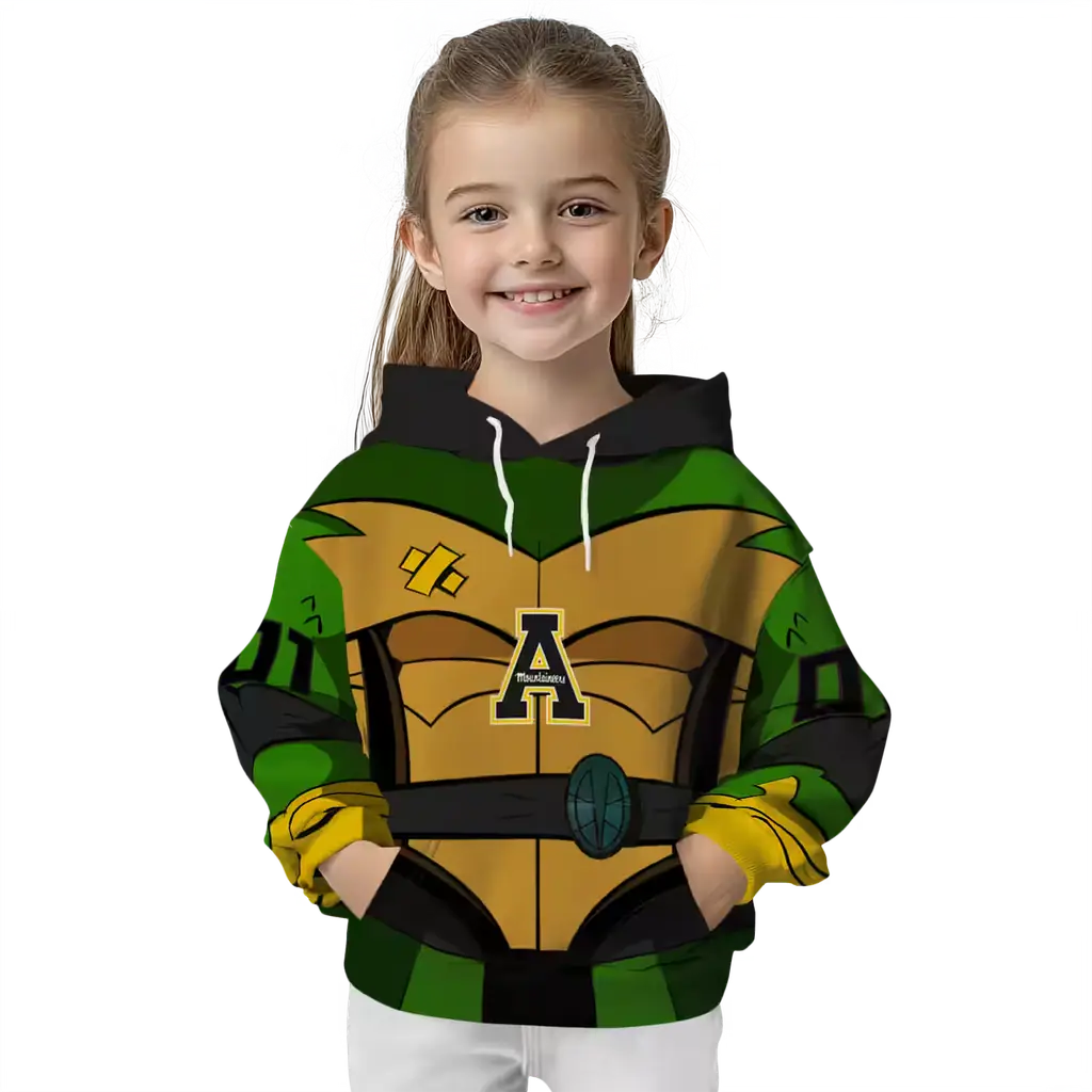 customized appalachian state mountaineers superhero armor black green hoodie top rated customized appalachian state mountaineers superhero armor black green hoodie top rated